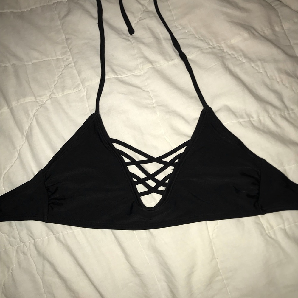 Target black cross cross swim top!
